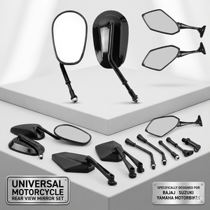 Juego de Espejos Retrovisores para Motocicleta, Izquierdo y Derecho |   Espejo Retrovisor Lateral Universal para Motocicleta Bajaj Suzuki Yamaha - Product Image 4