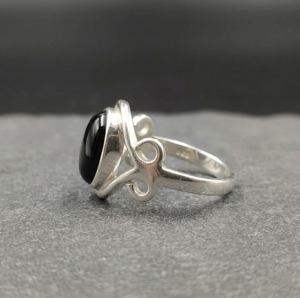Handmade 925 Sterling Silver Rose Gold Plated Black Onyx Gemstone 10x12mm Oval Shape Bezel Setting Christian Fashion <b>Finger</b> <b>Ring</b> - Product Image 2