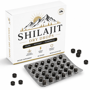 Comprimés de Shilajit de l'Himalaya 100% originaux OEM, 200 mg, riches en acide fulvique et en oligo-éléments, comprimés de Shilajit pur pour hommes et femmes - Product Image 1