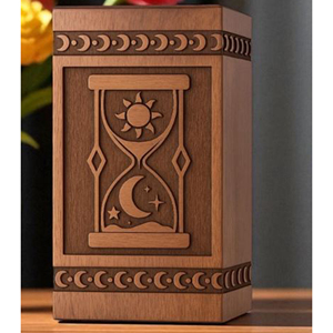 Standard Size Wooden Urn for Adult <b>Memorial</b> Wooden Ashes Urn with Fine Craftsmanship by AYAANS - Product Image 6