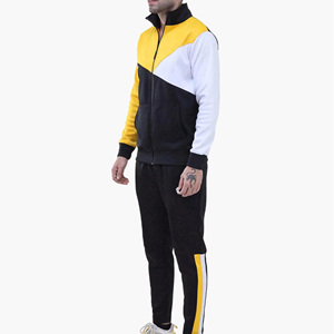 Nuevo Conjunto Deportivo para Hombre con Bloques de Color, Sudadera con Cremallera Completa y Bolsillos Laterales, y Pantalones a Juego, Ropa Deportiva para Otoño - Product Image 3