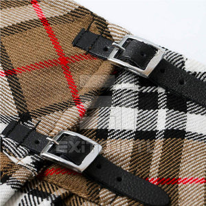 Women Breathable Knitted Kilt <b>Skirt</b> High Waist <b>Elastic</b> Pleated Casual Wear Mini 100% Polyester - Product Image 3