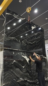 Sang trọng quartzit đá đánh bóng Brazil Đen <span class=keywords><strong>Granite</strong></span> với trắng tĩnh mạch đá tấm cho sàn tường bảng điều chỉnh bàn - Product Image 4