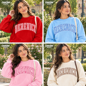 Pull en molleton à col montant bleu clair style vintage avec lettres grecques pour femme |   Sweat-shirt en coton épais surdimensionné |   Vierge et personnalisé - Product Image 5