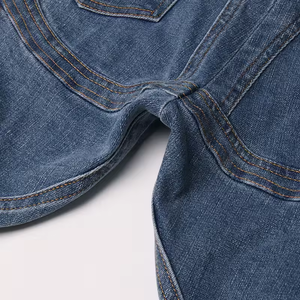 Jeans de Mujer de Dos Tonos en Contraste, Corte Acampanado, Algodón Denim, Cintura Alta, Paneles con Recortes, Estilo Retro - Product Image 5