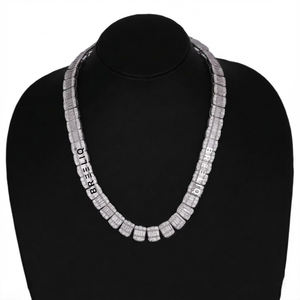 Cadena de Diamantes de Lujo Estilo Hip Hop con Corte Baguette y Redondo, Elaborada en Oro Sólido de 14 Quilates con Diamantes Cultivados en Laboratorio con Claridad VVS - Product Image 1