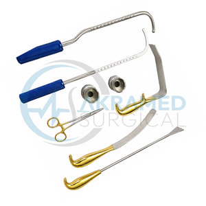 Ensemble d'instruments de chirurgie mammaire de qualité supérieure, 8 pièces, en acier inoxydable, outils de chirurgie plastique manuels, certifiés CE, kit médical réutilisable - Product Image 4