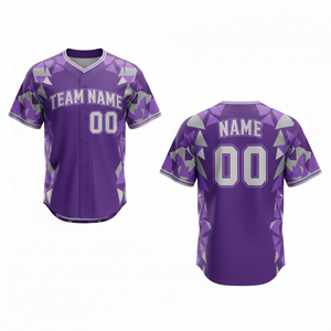 Camiseta de Béisbol Personalizable para Adultos, Transpirable, de Secado Rápido, 100% Poliéster, Sublimada, con Cuello en V, Unisex, para Todas las Temporadas - Product Image 1