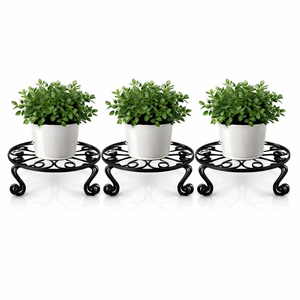 Soporte de Metal Negro para Plantas, Soporte Elevado para Macetas de Interior y Exterior, Exhibidor Decorativo para Jardín - Product Image 2