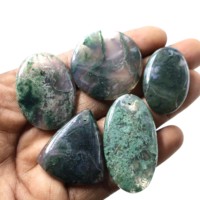 Agate Mousse Naturelle Pierres Précieuses Lâches Vente en Gros Lot Agate Mousse Multi Taille et Forme Pierres Précieuses Lâches Cabochon Fait Main Pour Bijoux