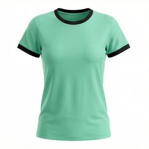 Women's High Quality Casual Custom Solid T-Shirt <b>Tie</b> <b>Dye</b> Logo Printing Spandex Cotton Blend Style <b>Top</b> Customized Color - Product Image 1
