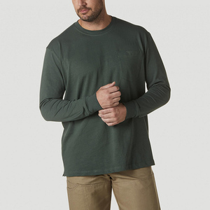 Wholesale Eco-Friendly Casual Plain Crew-Neck Loose Fit T-<b>Shirt</b> For <b>Men</b> Polyester/Cotton Blank Long Sleeve T-<b>Shirts</b> For Summer - Product Image 5