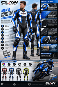 Combinaison de motard en cuir de vache véritable pour femmes, résistante aux flammes, imperméable, respirante, protectrice, coupe-vent - Product Image 2