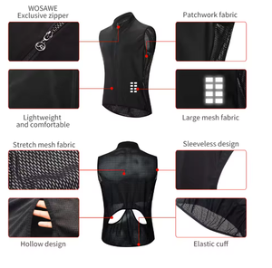 Chaleco de Ciclismo sin Mangas para Hombre, Ligero, Transpirable, de Secado Rápido, Ropa Deportiva para Verano, Ropa de Ciclismo - Product Image 4