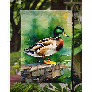 Mallard Bandera de jardín multicolor Buzón decorativo Bandera de patio para ilustraciones de patio para macizos de flores de tamaño de jardín - Product Image 3