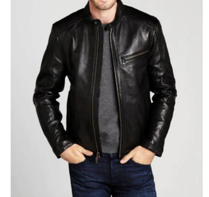 Veste en cuir d'agneau de haute qualité pour homme, tendance, à fermeture éclair, style décontracté, très vendue - Product Image 1