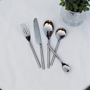 Minimalist Metal Cutlery Set <b>Mirror</b> Finish Long Handle Durable Travel Utensils - Product Image 2