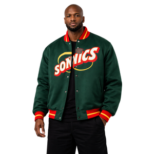 <b>Men</b> Wool Varsity <b>Jacket</b> Custom Embroidery Letterman <b>Jacket</b> Baseball Style College <b>Jacket</b> - Product Image 1