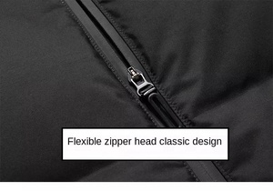 <b>Men's</b> <b>Long</b> Hooded Down Puffer Jacket Windproof Casual Winter <b>Coat</b> Thick Zipper Closure Solid <b>Black</b> <b>Men</b>’s <b>Long</b> Puffer Jacket - Product Image 6