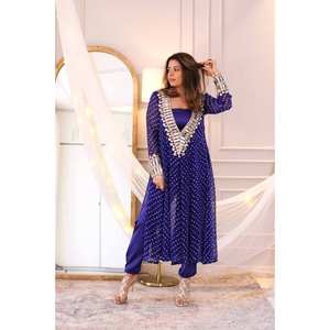 ชุดเสื้อท่อนบนและชุด Dupatta สำหรับผู้หญิงงานปาร์ตี้ดีไซน์เนอร์ - Product Image 5