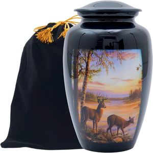 Offre Spéciale : Urnes funéraires métalliques pour cendres humaines, finition élégante, pour hommage aux funérailles et aux familles, en vente. - Product Image 2