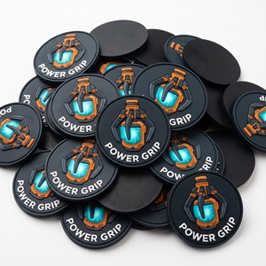 Badge rond en PVC souple, patch en caoutchouc 3D, motif Scorie de fonderie et Cruche, direct fabricant, pour sac à dos, veste, casquette d'extérieur - Product Image 2
