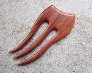 Horquillas de Madera con Diseño de Búho y Flor, Horquillas de Madera Natural de Dos Puntas para Moños de Cabello Grueso - Product Image 4