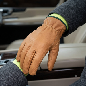 High Quality Goat Grain Leather Durable Anti-Slip Safety <b>Gloves</b> Heat Spark Resistant Adjustable Wristlet General Purpose - Product Image 3