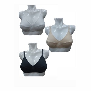 Soutien-gorge en coton 100% tricoté doux pour femme taille S à 6XL avec logo sur les bretelles - Product Image 3