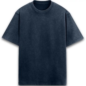 T-shirt Homme Oversize Couleur Unie Manches Courtes Col Rond Décontracté en Coton Jersey Uni - Product Image 2