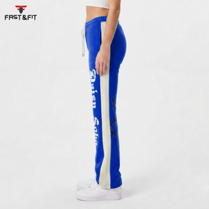 High Waist Elastic Casual Sweatpants Solid Pattern Customized Color <b>women's</b> pants Flared Sweatpants Cotton for <b>Women</b> - Product Image 6