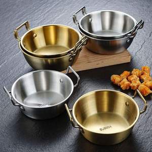 Tazón de acero inoxidable Bold Blossom con asa, estilo coreano, apto para lavavajillas, para servir arroz y comida, venta al por mayor. - Product Image 3