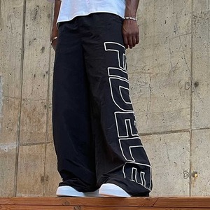 Pantalones Deportivos Rainbow Spray OEM con Logotipo Serigrafiado, Pantalones Cortavientos Personalizados con Cintura Elástica para Hombre, Pantalones Deportivos Anchos de Nylon - Product Image 2