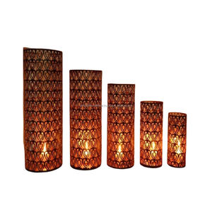 Bougeoir votif en fer rond décoratif pour la maison lot de 5 pièces avec revêtement en poudre noire fini bougeoir décoratif votif - Product Image 4