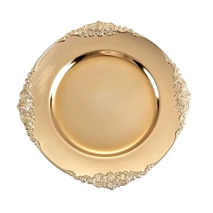 Platos de Presentación Dorados de Metal de Alta Calidad, Ideales para Hogares, Bodas, Hoteles y Restaurantes, Personalizables y de Gran Venta - Product Image 4