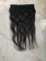 Ekstensi Rambut India Clip-in Remy Hair Mesin Jahit Ganda Tanpa Sambungan Klip Khusus Bebas Proses Kimia
