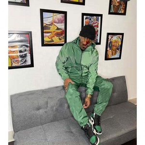 Ensemble de jogging imperméable de haute qualité, imprimé, écologique, streetwear, coupe-vent, veste zippée, pantalon élastique - Product Image 6