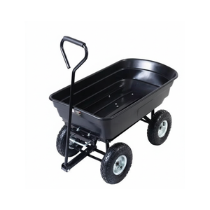 7.0 Cu Ft Heavy Duty Poly <b>Trolley</b> 300kg Capacity 10 Inch Wheels Outdoor Utility Wagon Cart For <b>Garden</b> Yard Farm Use ODGGAR027 - Product Image 1