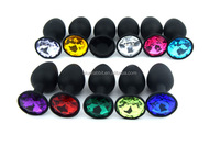 Kit d'entraînement anal en silicone avec base en pierre précieuse, jouet anal souple pour débutants, ensemble de plugs anaux Jewel, vente en gros BlueRabbit, marque privée