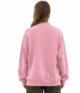 Women Modern Oversized Lined Autumn Knitted Mockneck Casual Winter <b>Top</b> Relaxed Fit Long Breathable Front Soft Sweatshirts - Product Image 5