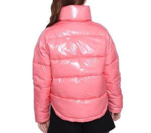 Women Winter Hooded Eco-Friendly Breathable Cotton Padded Glossy Waterproof Pink Puffer Parka Outerwear puffer <b>jackets</b> for Men - Product Image 2