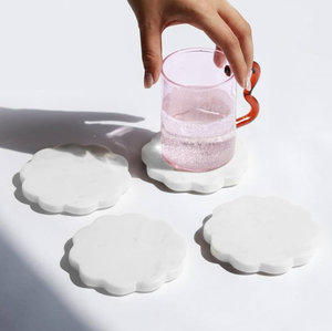 Modern <b>Marble</b> <b>Coasters</b> Classic Stone <b>Coasters</b> Set Best Sale With Gold Line Stone Table Pad Decorative Accent - Product Image 6