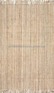 Luxury Hand-Knotted Jute Rugs Seaweed Fiber Plant Designer Carpet Natural Border Bathroom Prayer Space Custom Logo Model Number - Product Image 3