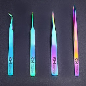 Pinzas para Extensión de Pestañas RMI Plain Grip Precision 7, 10 mm, Acero Inoxidable Japonés de Alta Calidad, Multi Plasma - Product Image 4