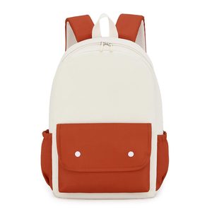 Sac à dos Oxford personnalisé vert et blanc avec fermeture éclair, dos souple, 20-37L, bretelles arquées, léger - Product Image 3