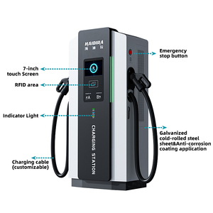 Cargador Rápido para Vehículos Eléctricos HAIDIRA con Pantalla <span class=keywords><strong>de</strong></span> 7 Pulgadas, Estación <span class=keywords><strong>de</strong></span> <span class=keywords><strong>Carga</strong></span> para Vehículos Eléctricos con OCPP - Product Image 2