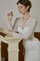 Vestido Midi de Algodón con Cuello en V para Mujer, Elegante y Clásico, Estilo Vietnamita VIVIAN, con Abertura Frontal
