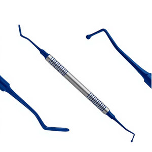 Premium Quality Manual Dental Ball Burnisher Blue 1.5/2MM Flat Tip 6.8 Inch German Stainless Steel Ergonomic Grip Composite - Product Image 1