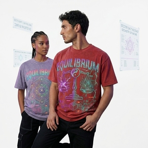 T-shirts pour hommes personnalisés en gros, 230 g/m², 100 % coton, coupe oversize, manches courtes, style vintage, délavé à l'acide, pour l'été - Product Image 2
