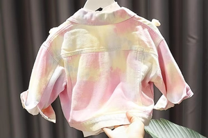 Nueva Chaqueta Vaquera Casual de Primavera/Otoño para Niñas, Blusa Moderna Estilo Bebé con Estampado de Dibujos Animados, Parka - Product Image 1